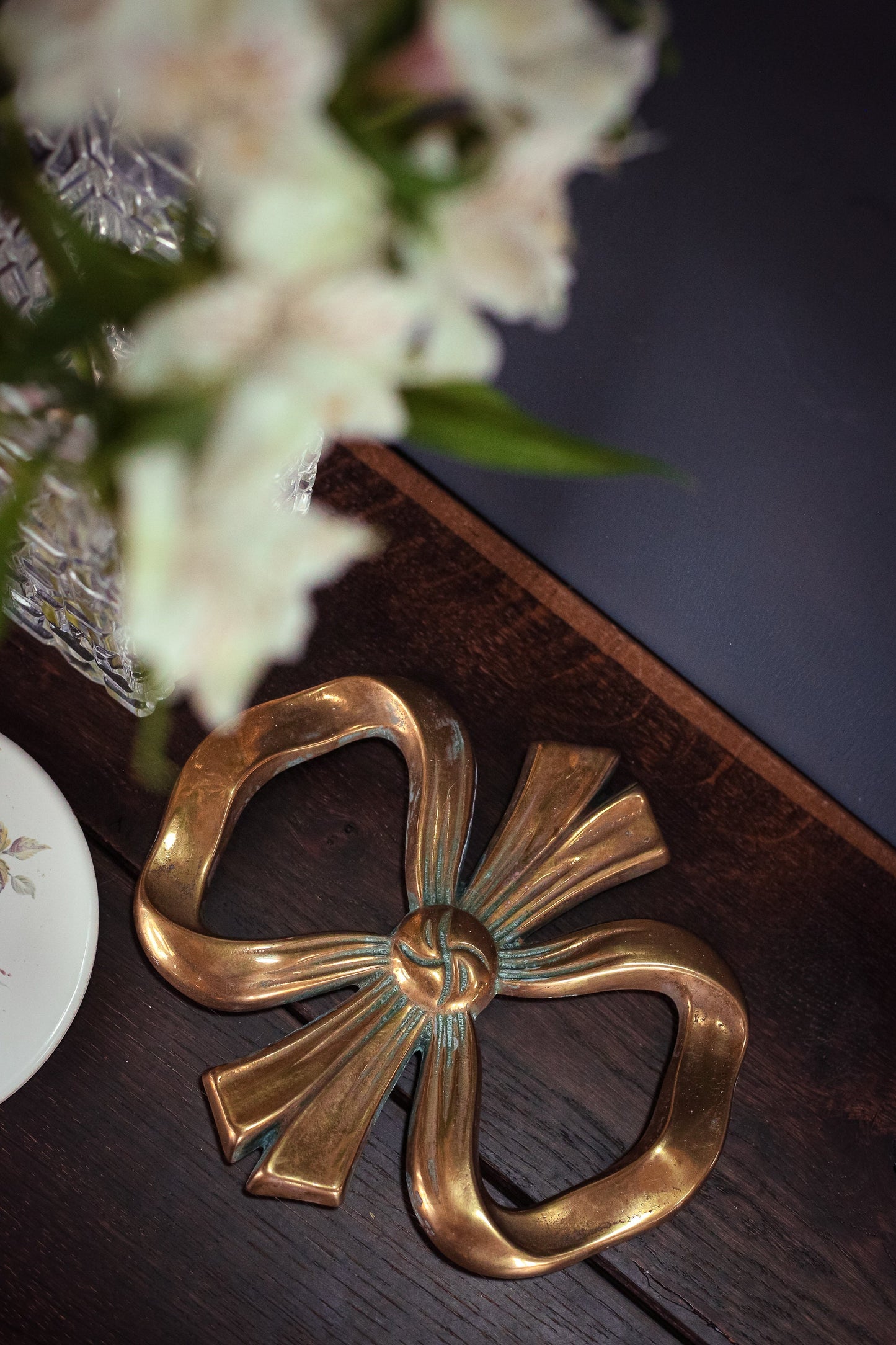 Brass Bow Shaped Trivet - Vintage Brass Pot Rest/ Hot Pad