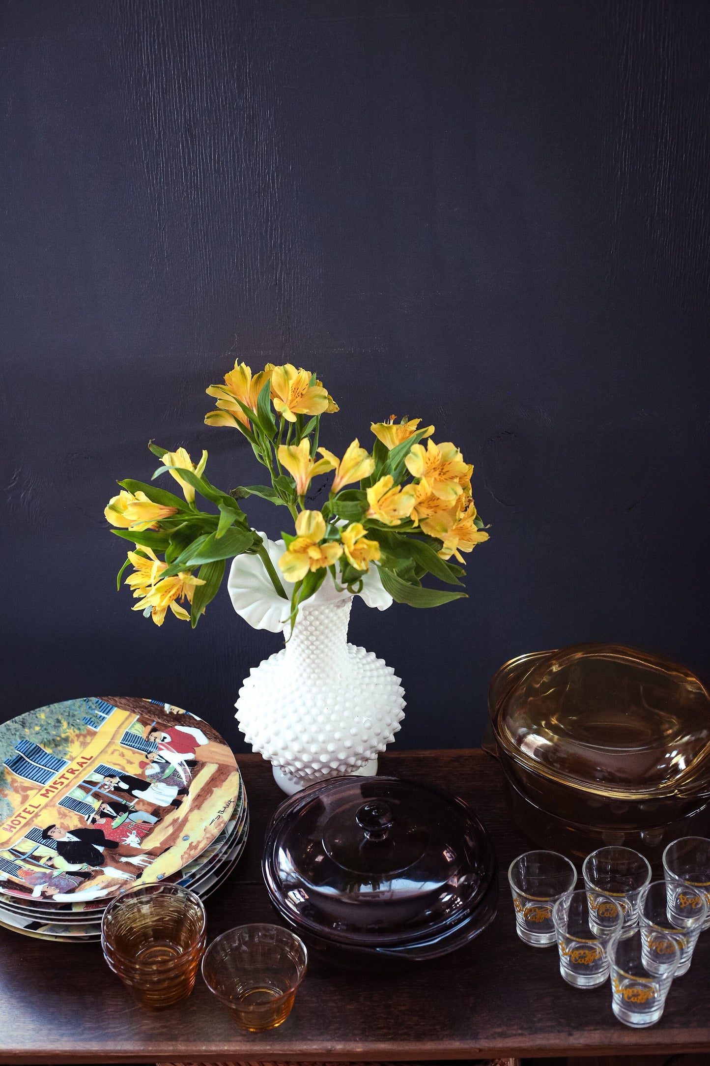 Pyrex Lidded Amber Smoke Glass Baking Dish - Vintage Pyrex 1.5 liter Casserole with Lid