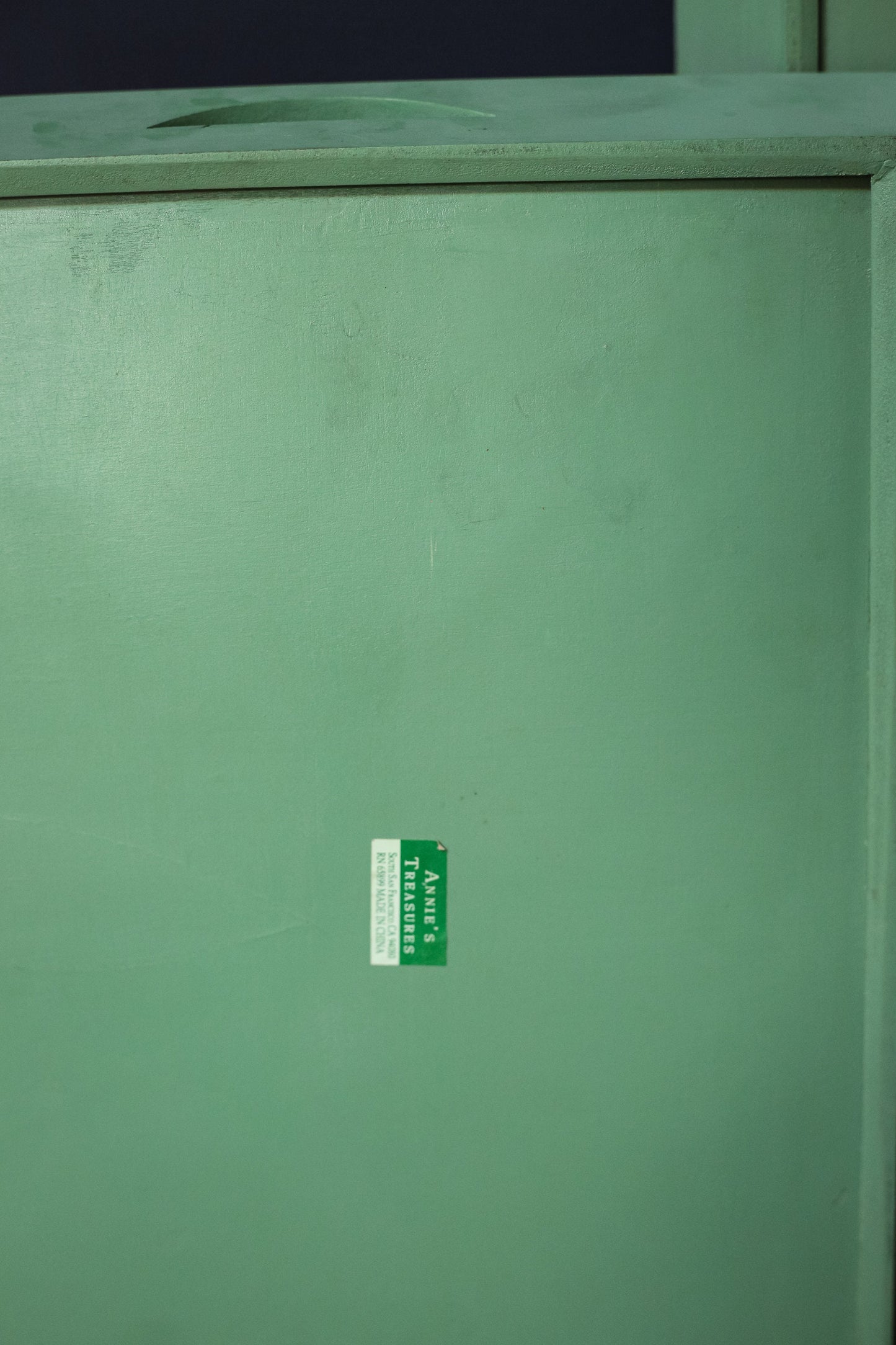 Set of Two Palm Tree and Bamboo Green Nesting Trays - Pair of Decorative Wood Serving Trays with Handles