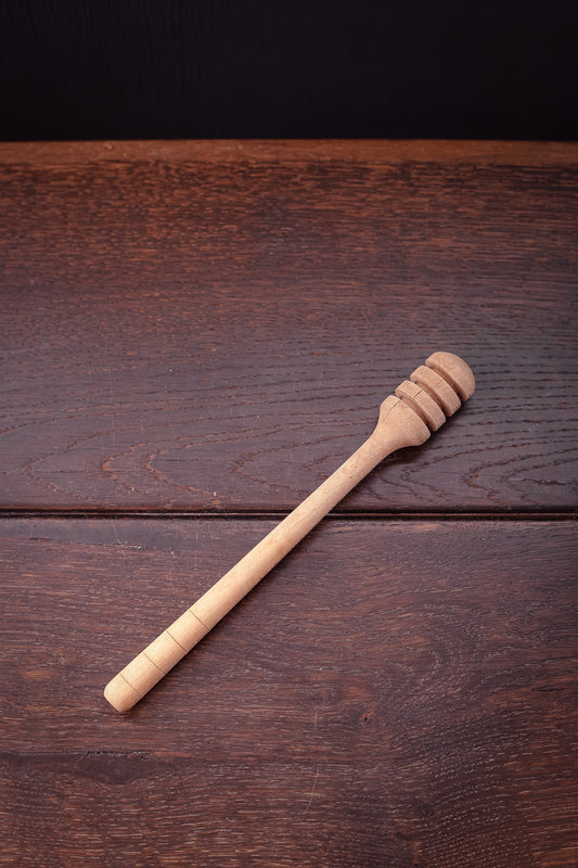 Wooden Honey Dipper with Long Handle - Vintage Turned Wood Honey Scoop