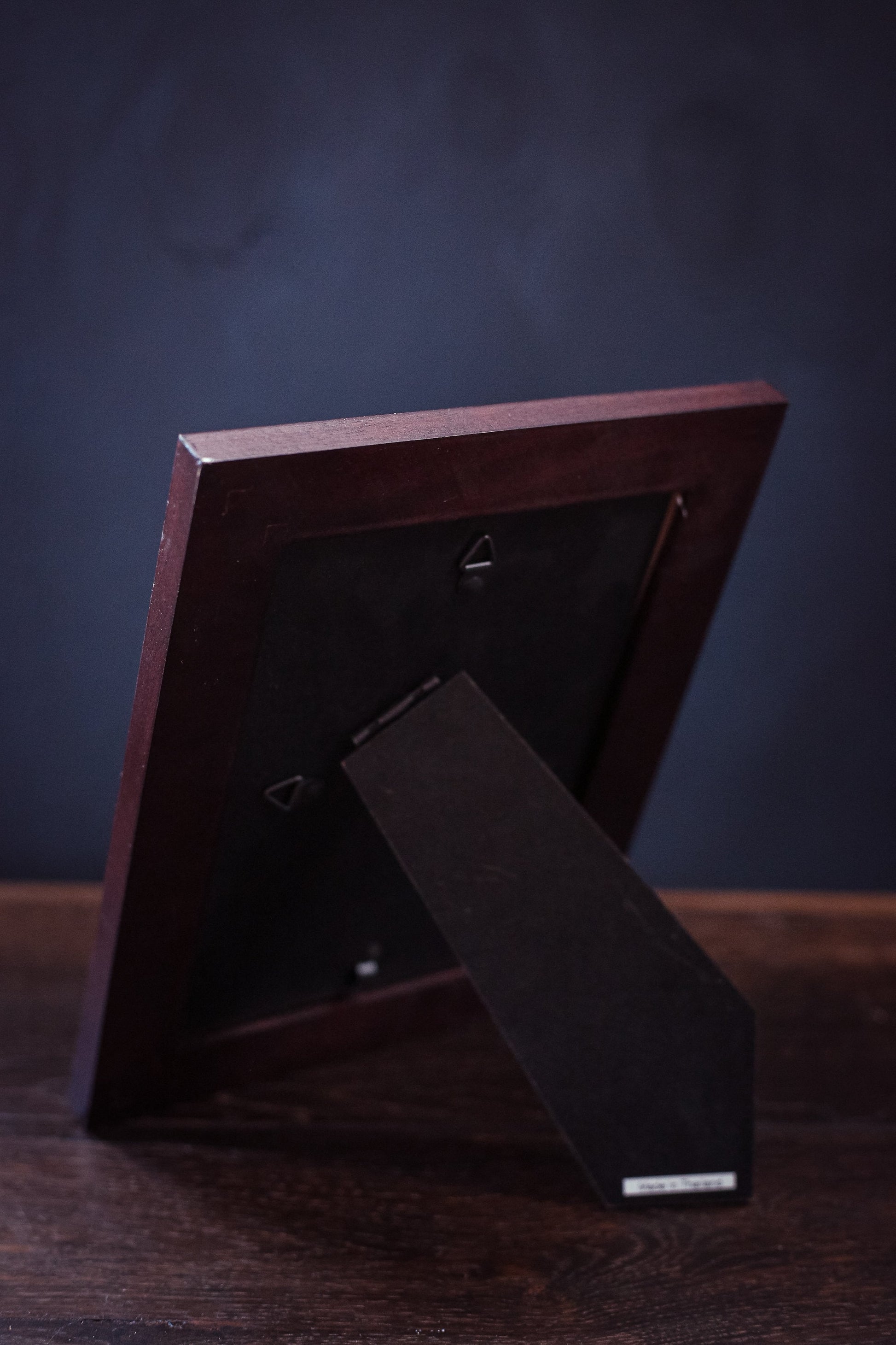 Dark Minimal Wooden Photo Frame - Vintage Wood Picture Frame