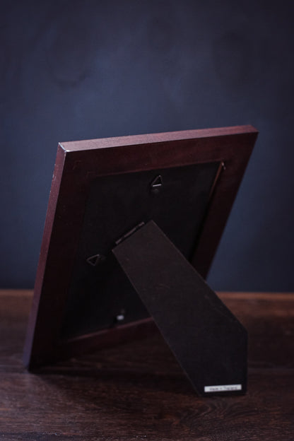 Dark Minimal Wooden Photo Frame - Vintage Wood Picture Frame