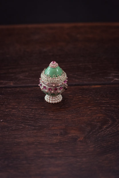Sparkly Decoupage Robins Egg Box - Vintage Folk Art