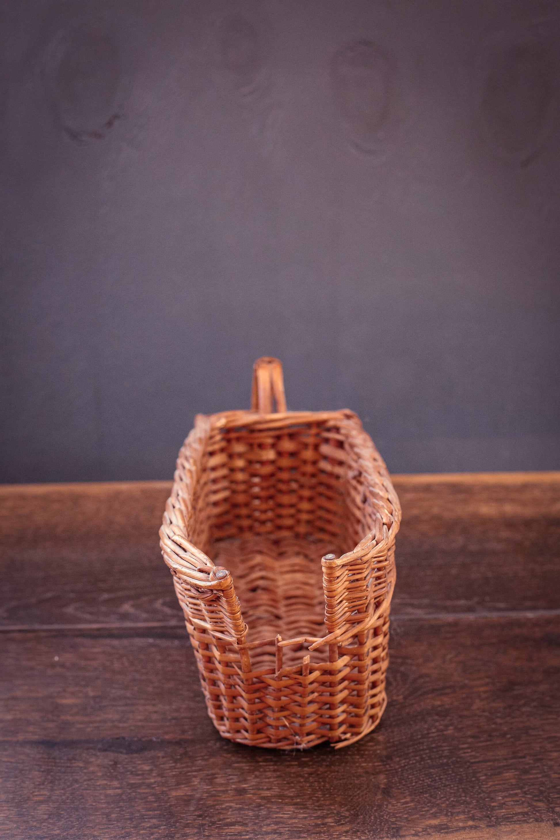 Wicker Wine Basket - Vintage Wicker Basket *as is