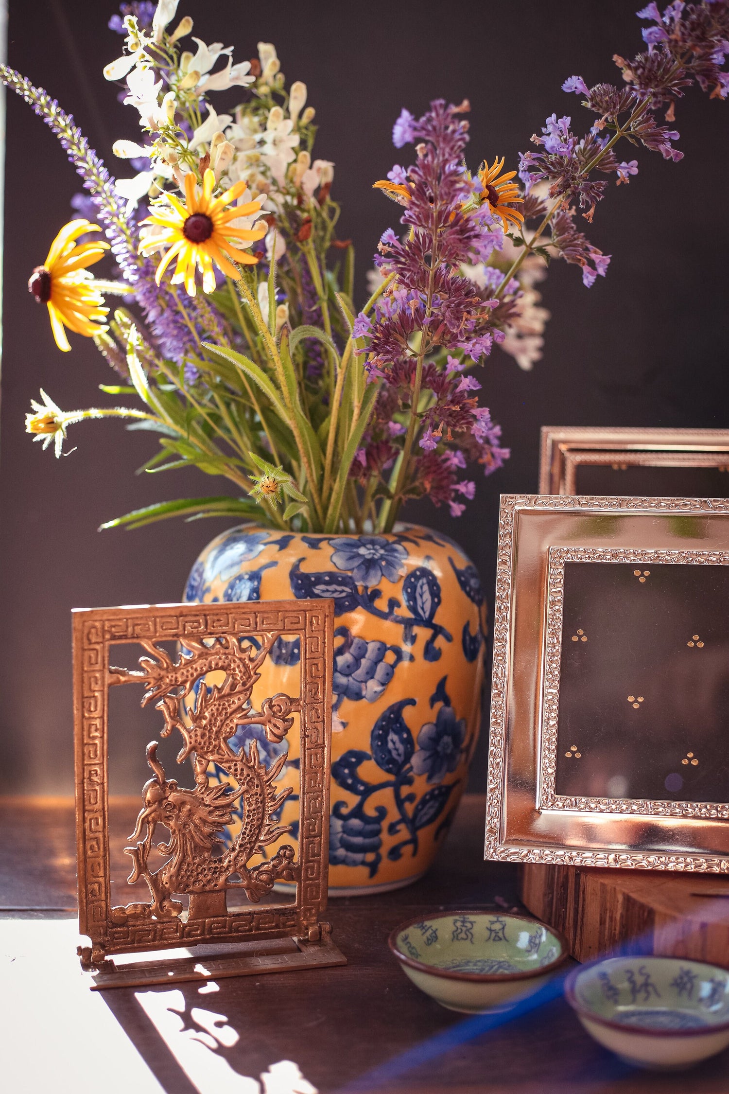 Brass Dragon Folding Bookend - Vintage Brass Folding Stand