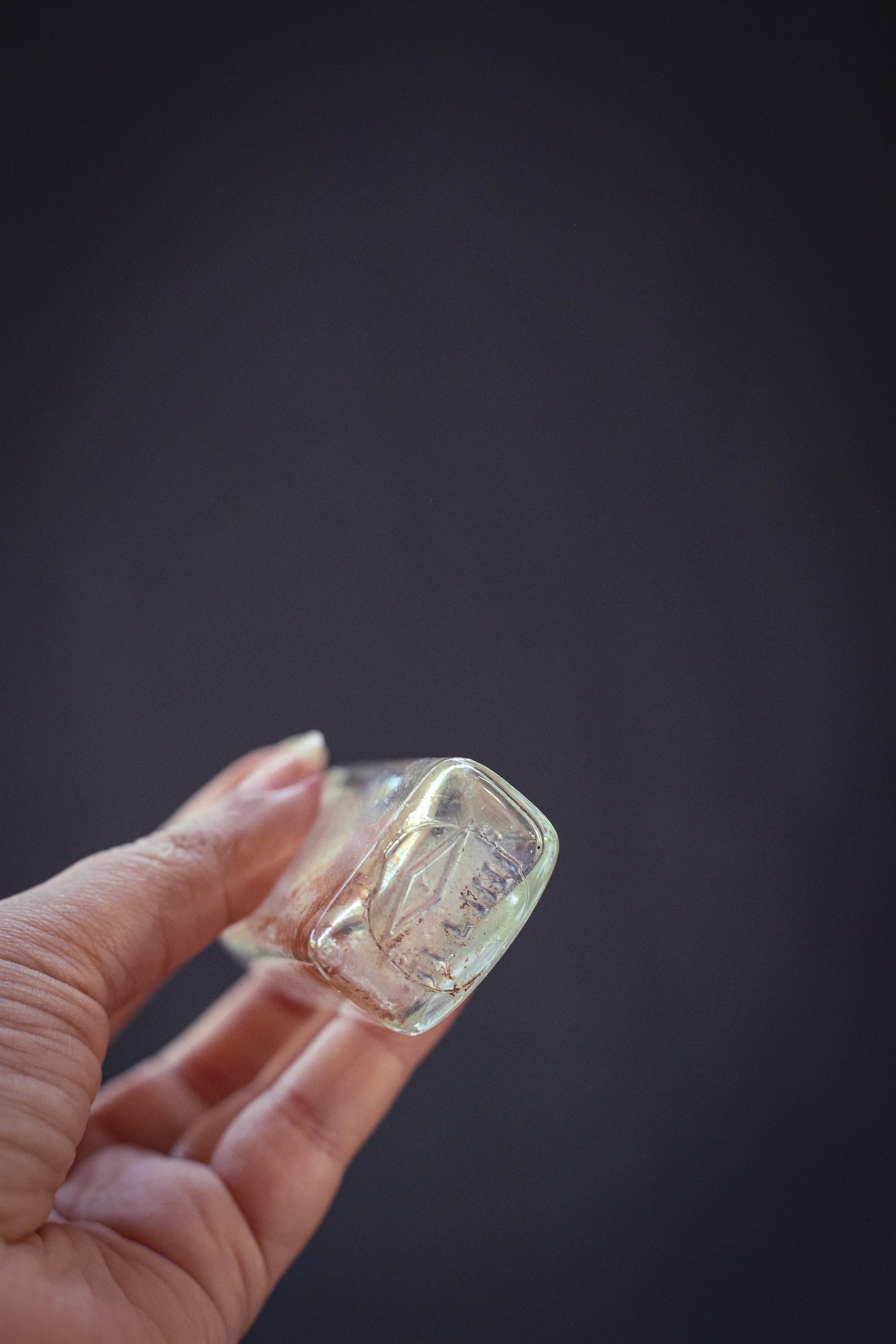 Set of 7 Glass Apothecary Bottles - Vintage Antique Clear Glass Bottle Bud Vases