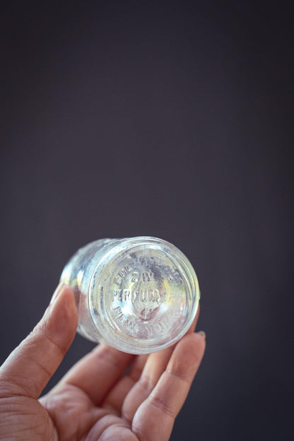 Set of 7 Glass Apothecary Bottles - Vintage Antique Clear Glass Bottle Bud Vases