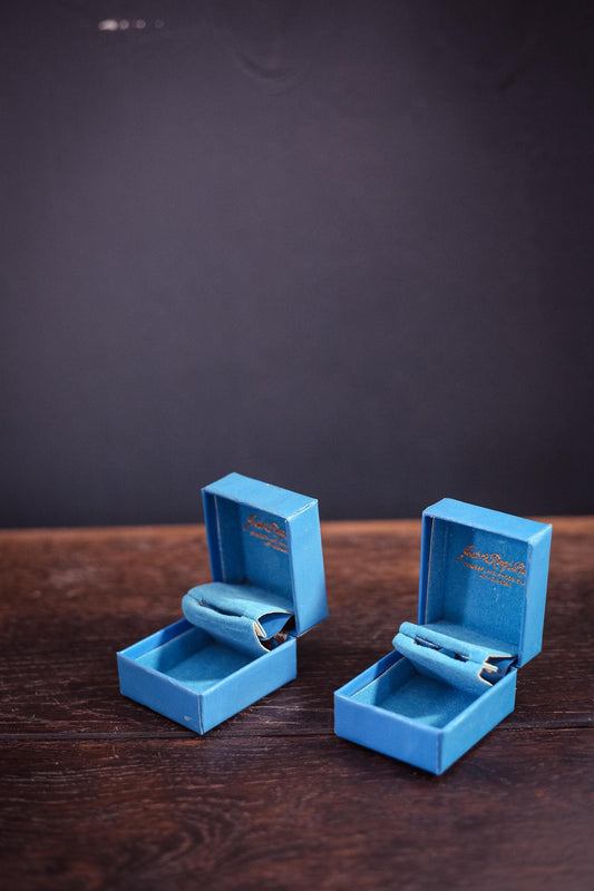 Cobalt Blue Ring Presentation Box (Select qty) - Vintage Jewelry Presentation Box