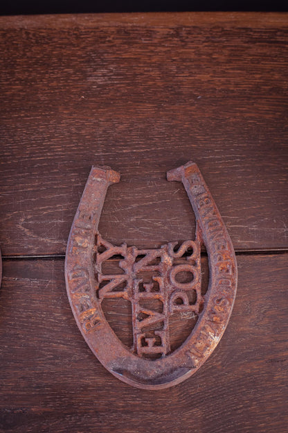 NY Evening Post Newstand Paperweight Cast Iron - Vintage NY Post Newspaper Weight Ephemera Advertising