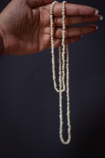 Seed Pearl Necklace Single 33" Strand - Vintage Estate Jewelry Seed Pearl Necklace