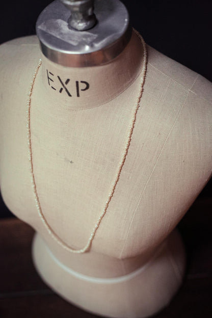 Seed Pearl Necklace Single 33" Strand - Vintage Estate Jewelry Seed Pearl Necklace