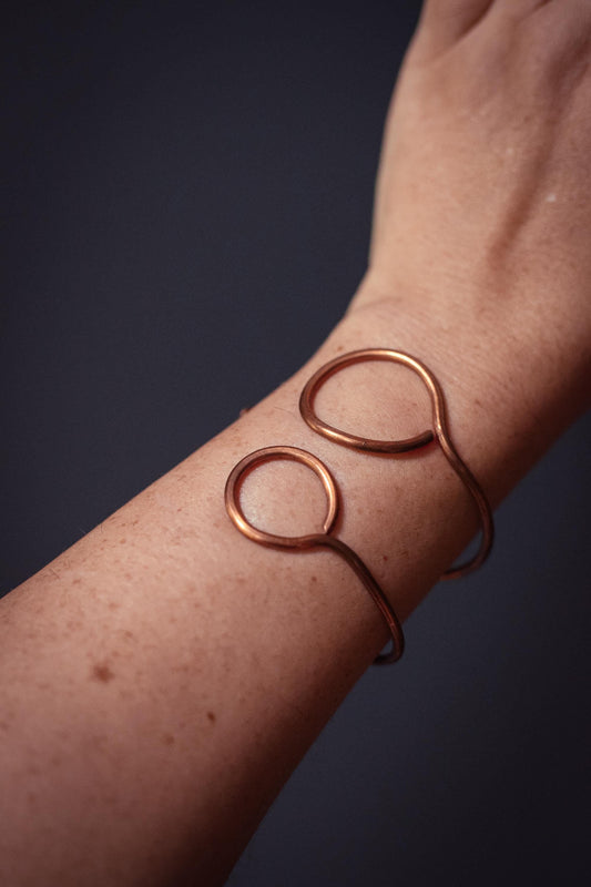 Eclipse Stacking Copper Bangles - Vintage Copper Estate Jewelry