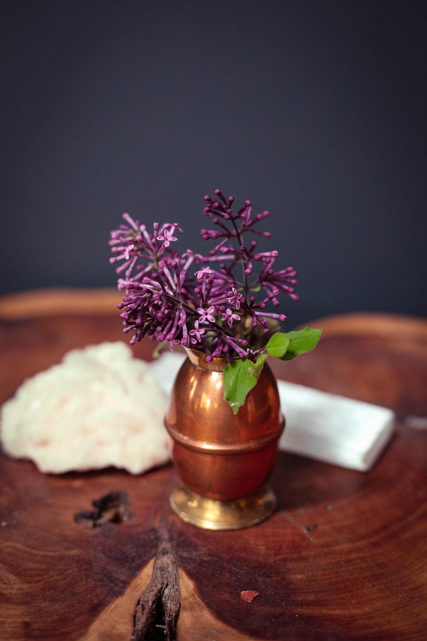 Small Copper and Brass Bud Vase - Vintage Petite Vase Vessel