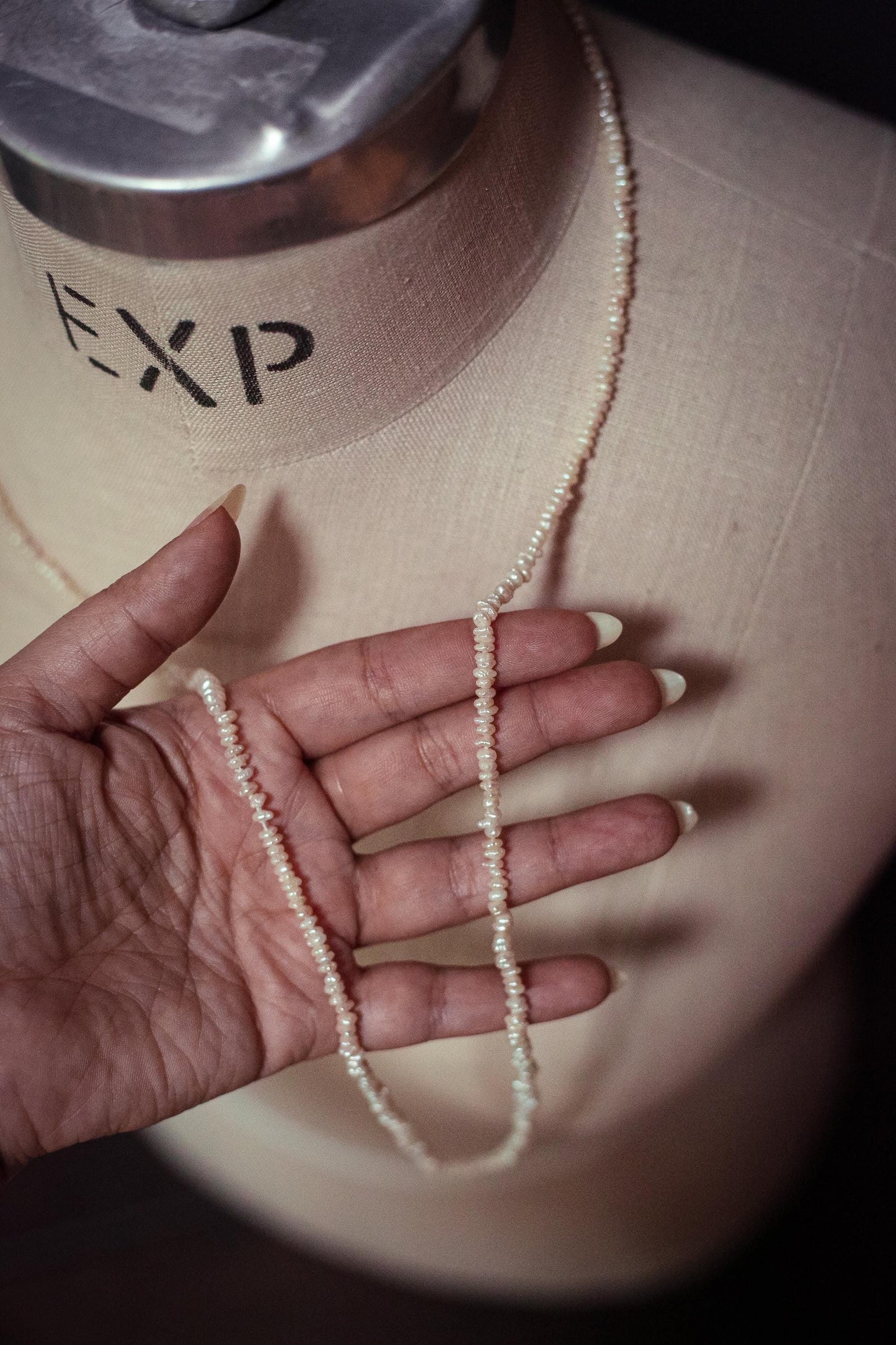 Seed Pearl Necklace Single 33" Strand - Vintage Estate Jewelry Seed Pearl Necklace