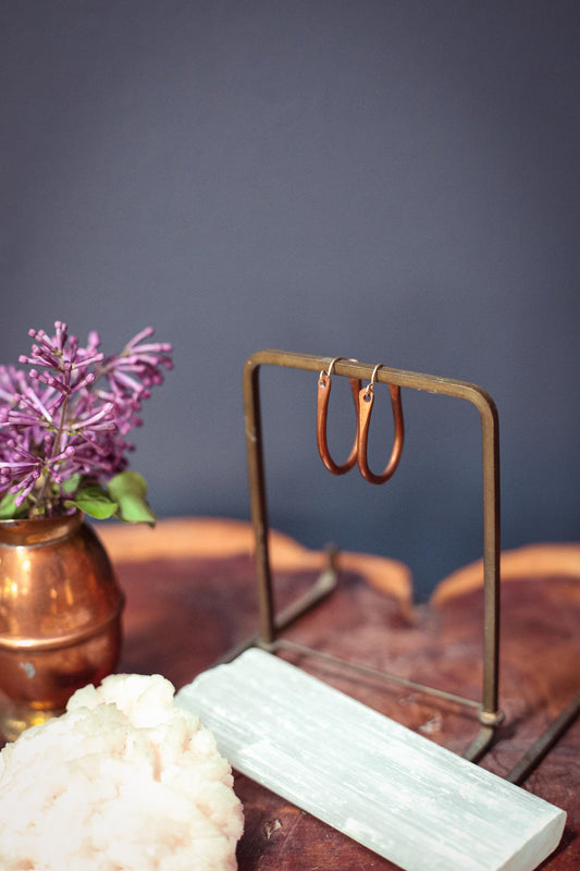 Copper U Hoop Earrings - Vintage Copper Estate Jewelry