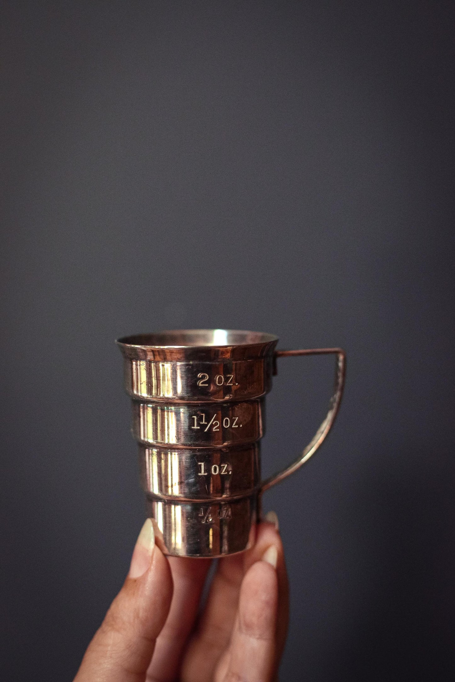 Napier Tiered Silver Plated Jigger - Vintage Midcentury Modern Barware