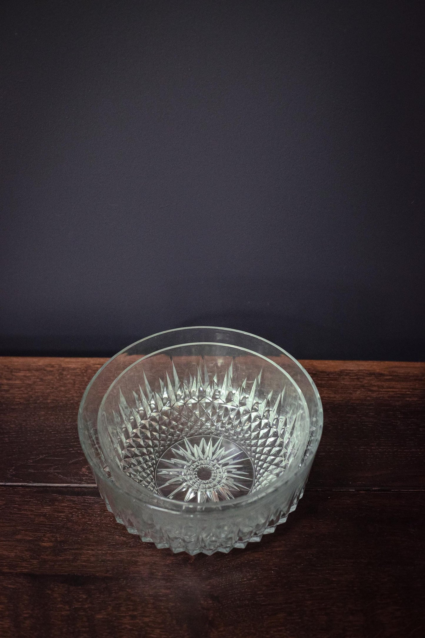 Pair of Arcoroc Diamant Serving Bowls - Vintage Arcoroc France Tempered Glass Nesting Bowls