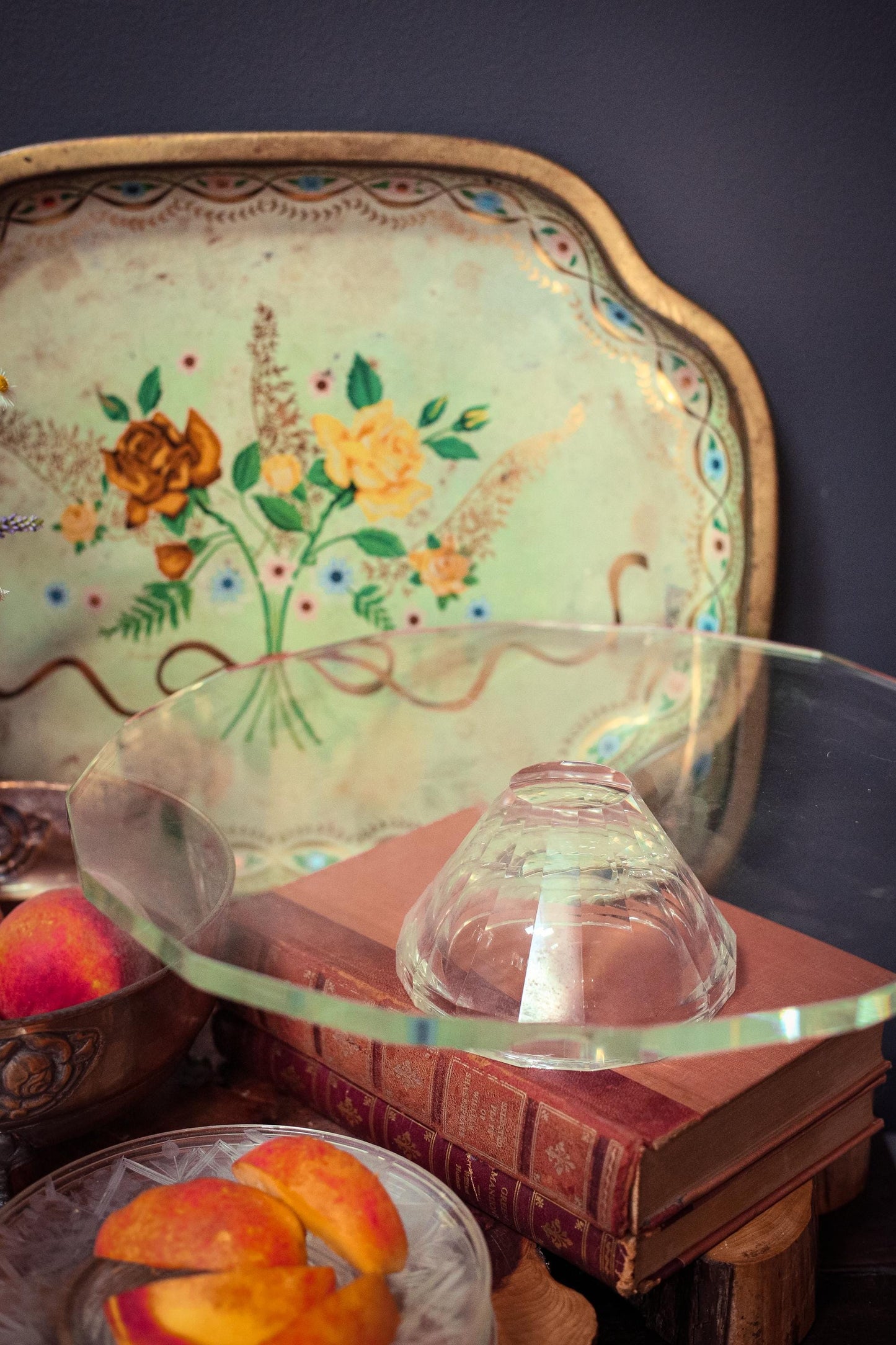 Oleg Cassini Crystal 13" Cake Stand - Vintage Cake Stand