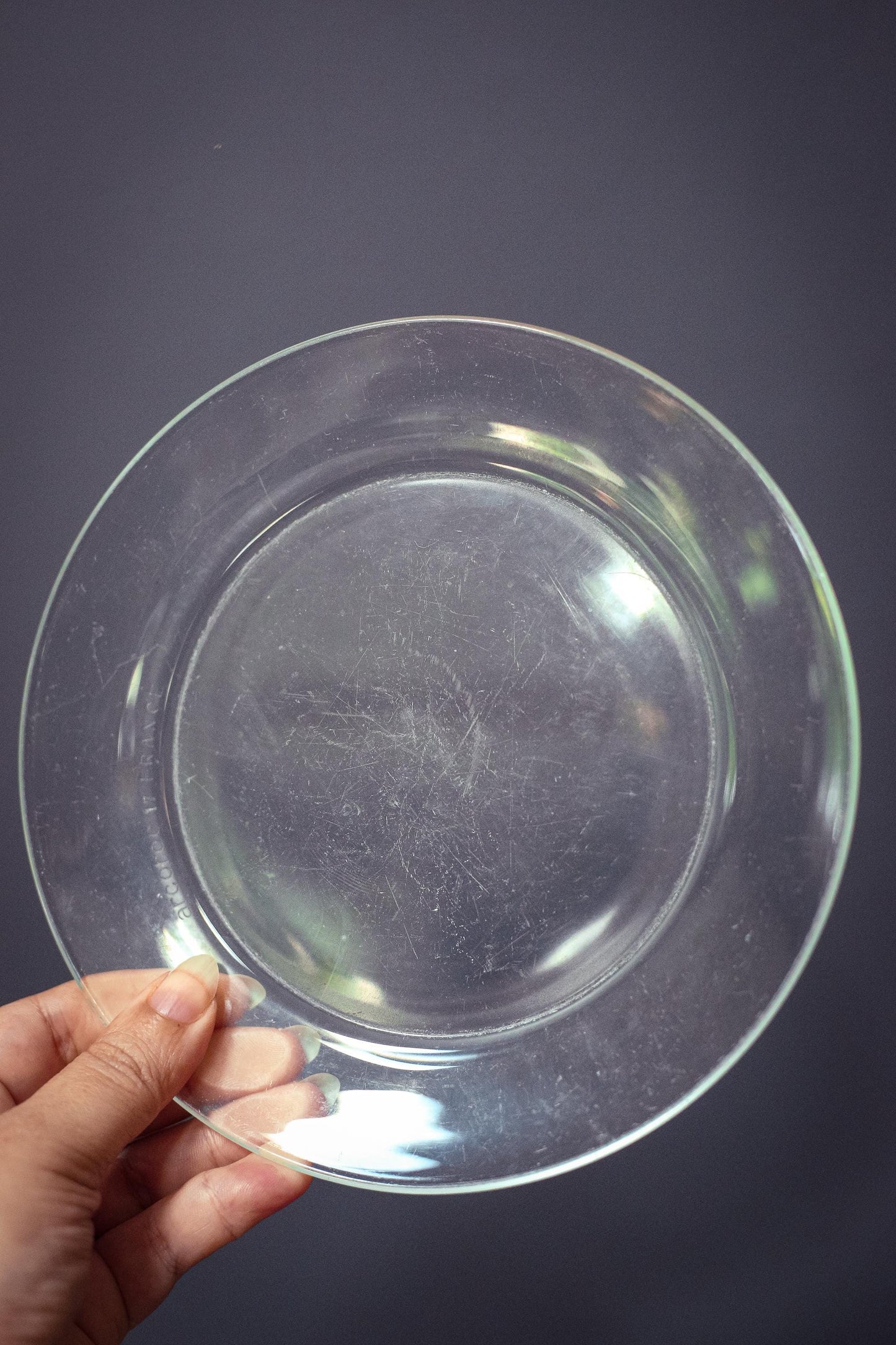 Set of 6 Arcoroc Glass 7" Fruit Plates - Vintage Arcoroc France Classique Clear Coupe Tempered Glass Salad Plates