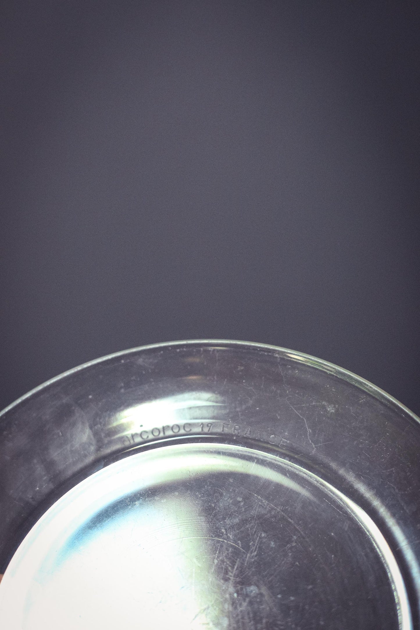 Set of 6 Arcoroc Glass 7" Fruit Plates - Vintage Arcoroc France Classique Clear Coupe Tempered Glass Salad Plates