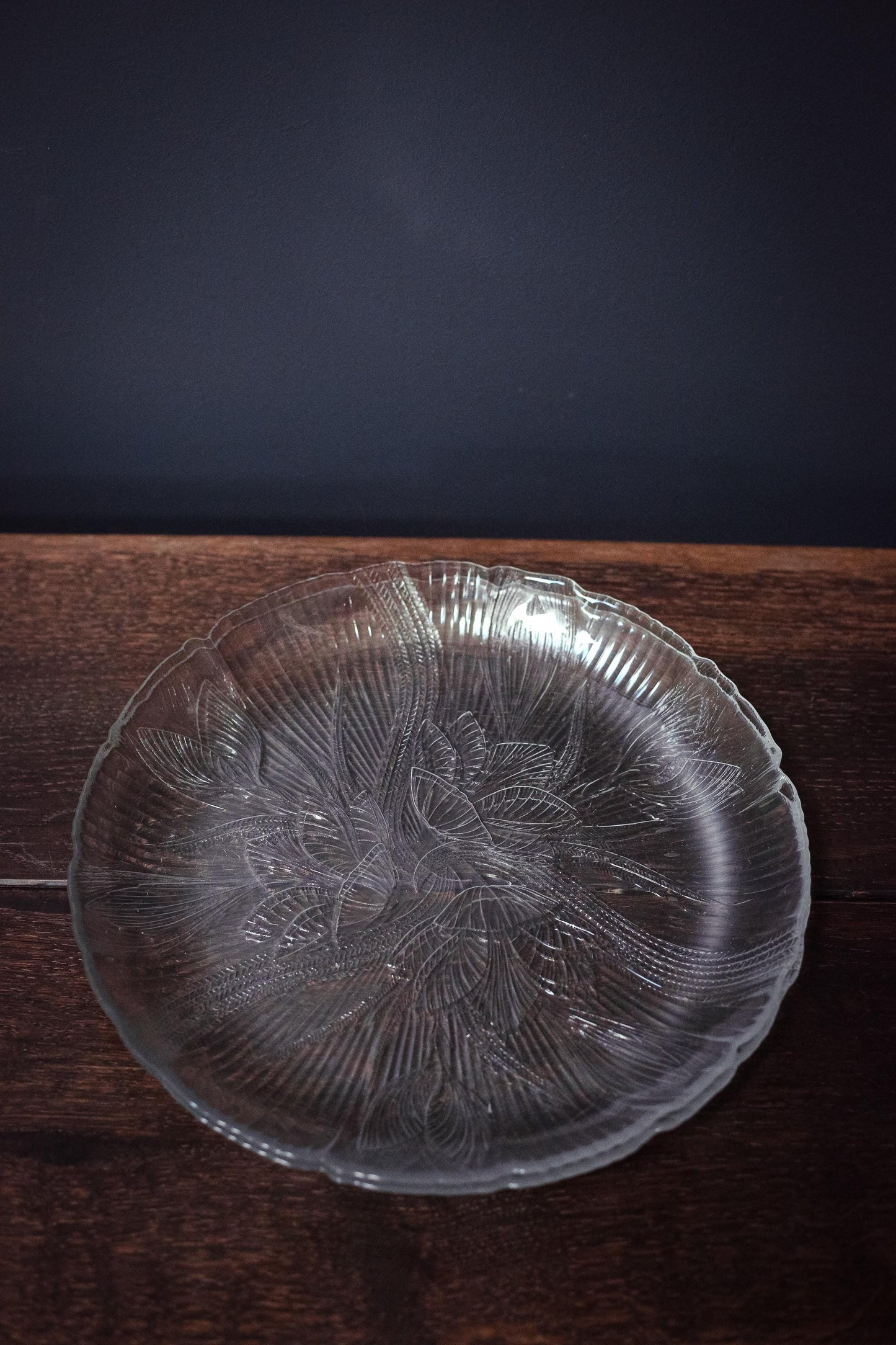 Arcoroc Canterbury Crocus Glass Dinner Plates - Vintage Glass Serving Platters