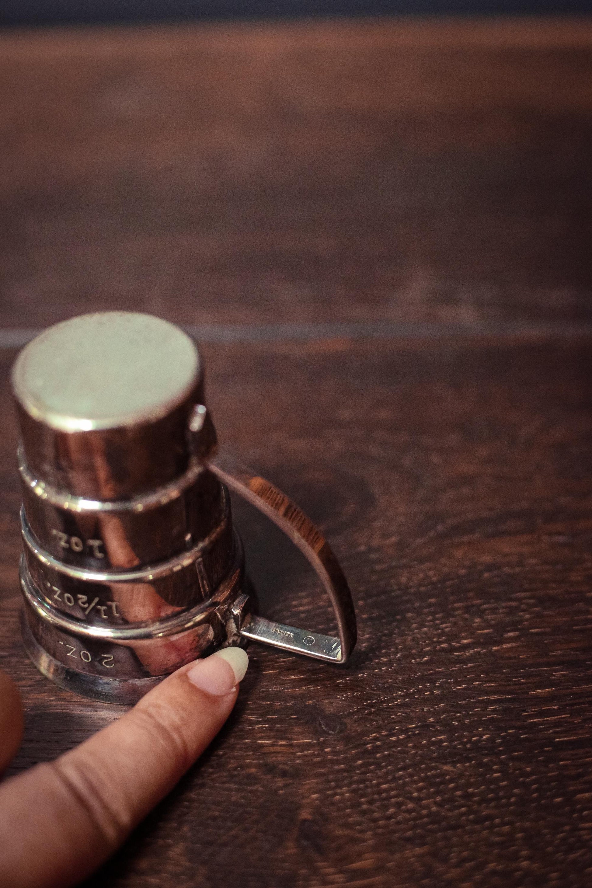 Napier Tiered Silver Plated Jigger - Vintage Midcentury Modern Barware