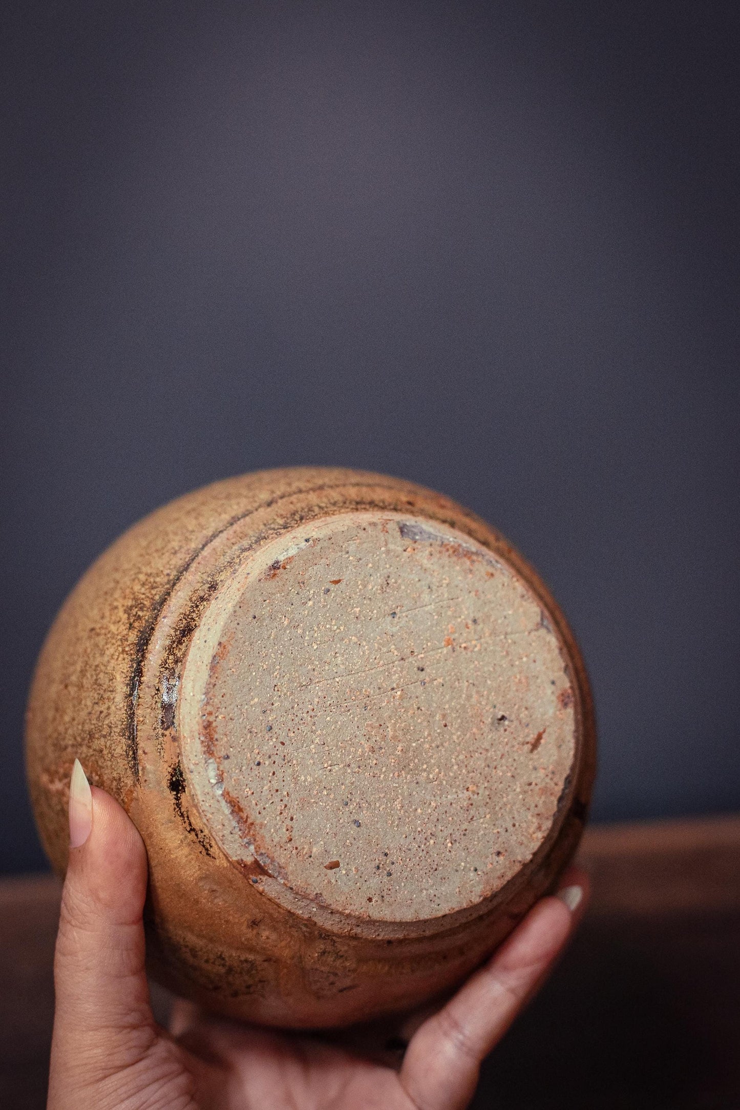 Speckle Glazed Ceramic Canister with Lid - Vintage Studio Ceramic Pottery Container