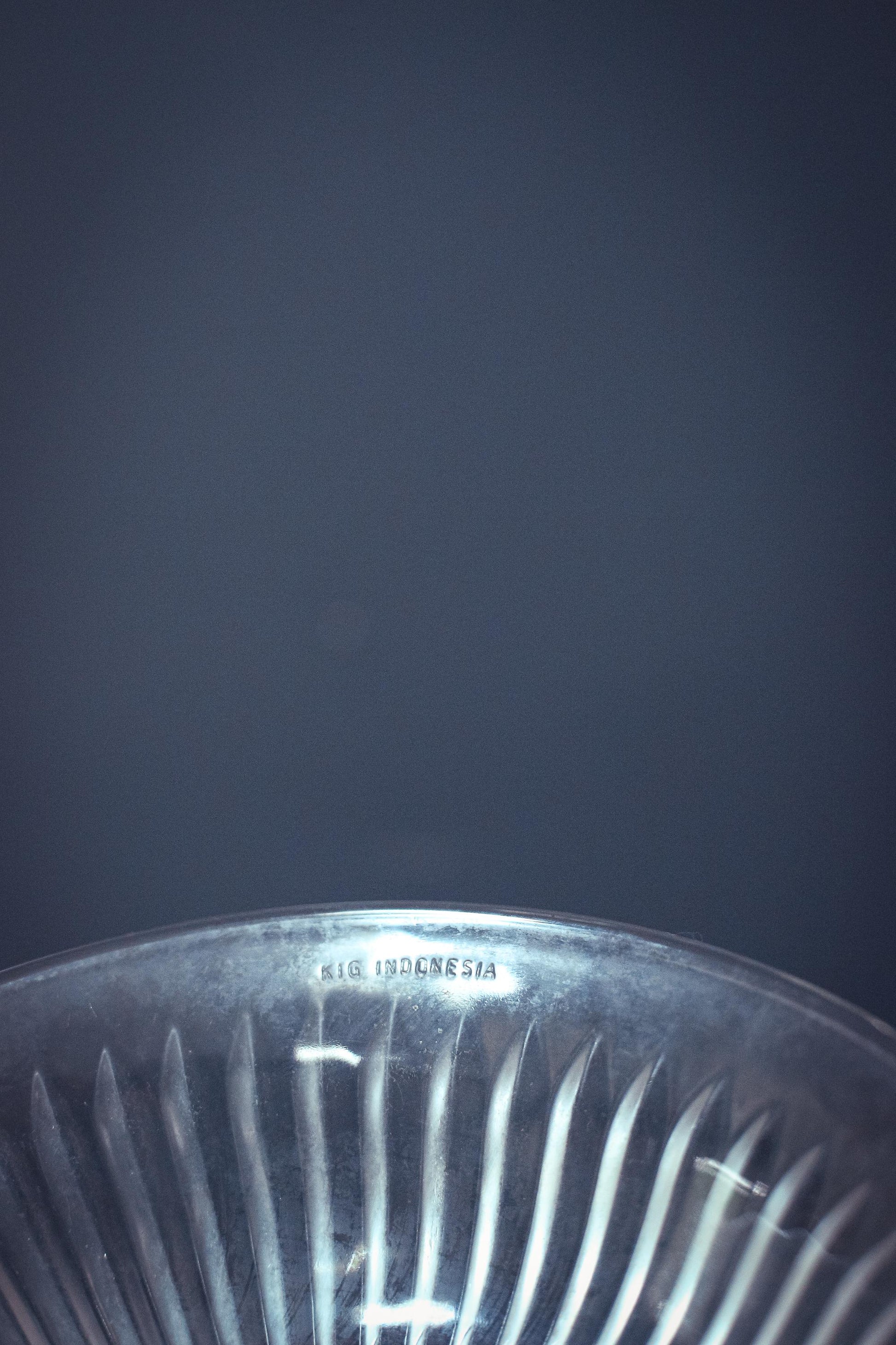 Set of 4 Clear Glass Bowls with Pressed Sunburst Design - Vintage Glass Bowls 7 inches wide KIG Indonesia