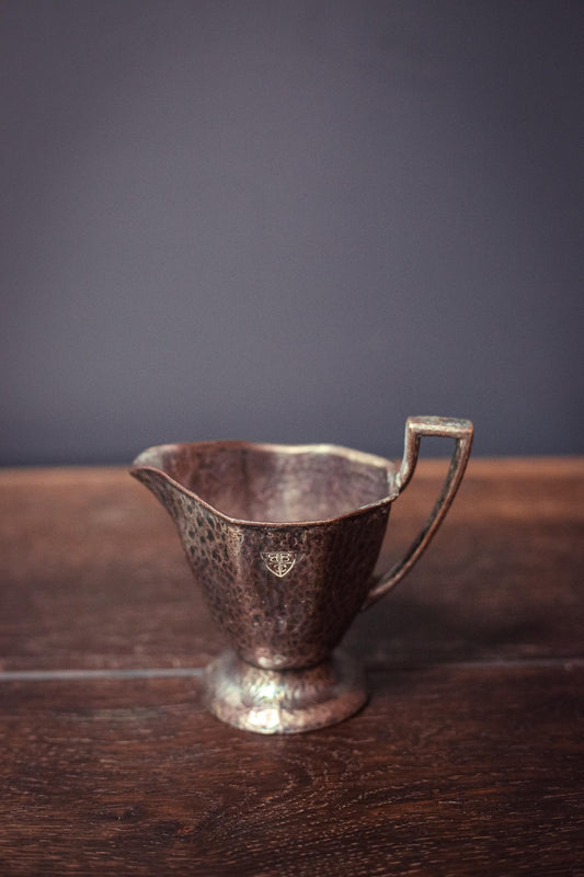 Jos Heinrich Silver Soldered Hammered Creamer - Vintage Paris NY Silver Creamer