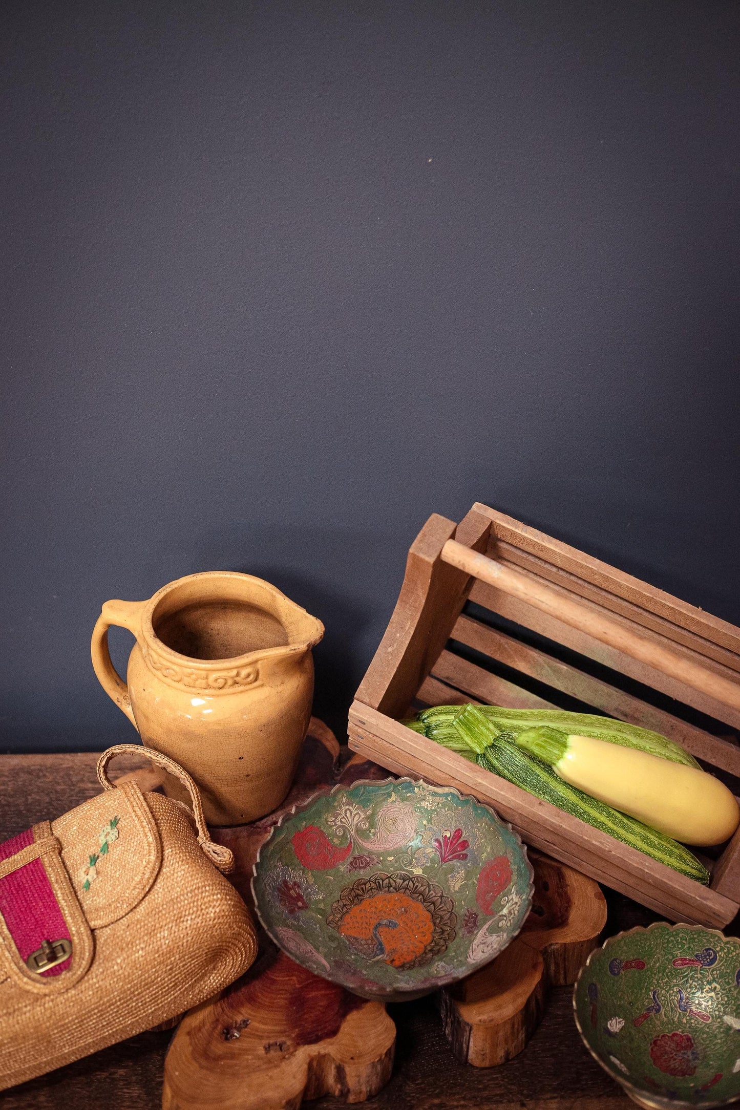 Ochre Yellow Crackle Glaze Pitcher - Vintage Yellow Salt Glaze Yelloware Pitcher