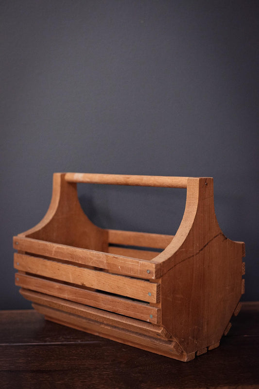 Wooden Garden Hod - Vintage Wood Harvest Basket