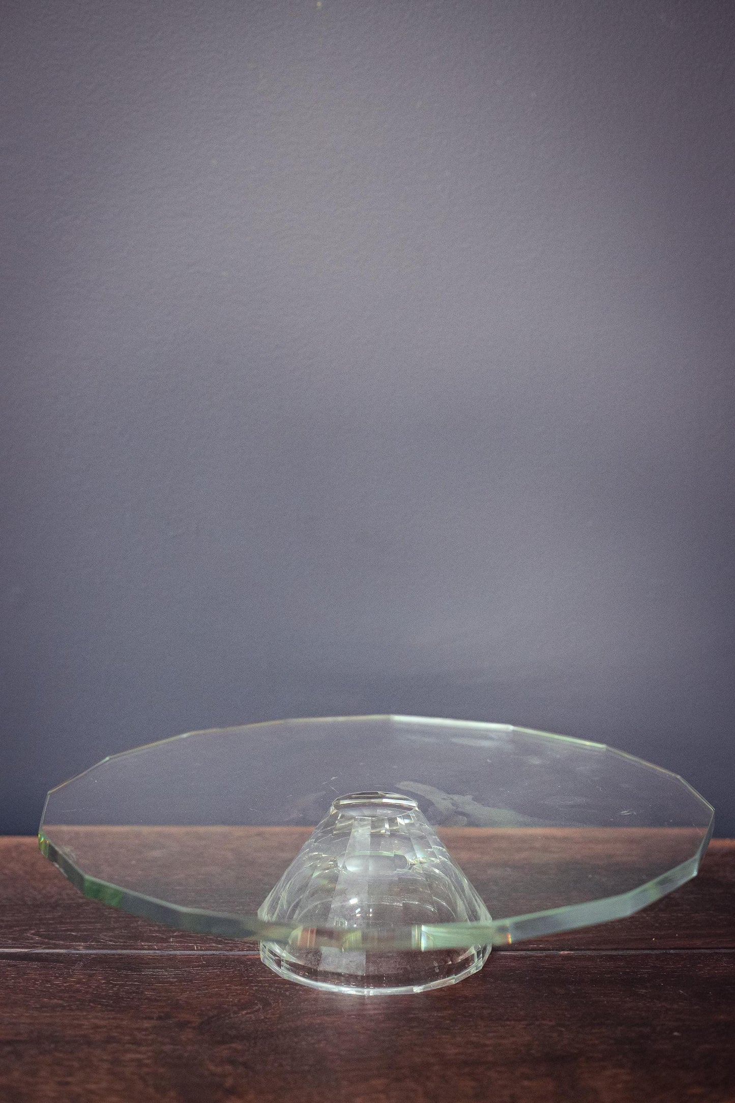 Oleg Cassini Crystal 13" Cake Stand - Vintage Cake Stand