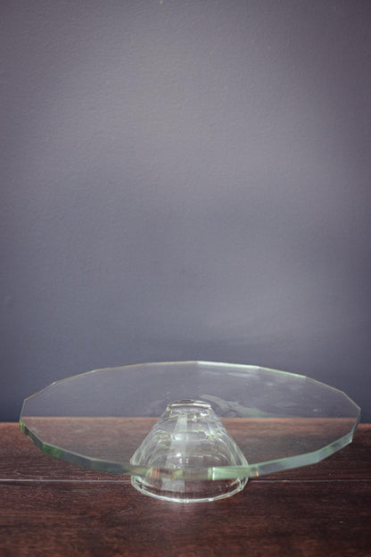 Oleg Cassini Crystal 13" Cake Stand - Vintage Cake Stand