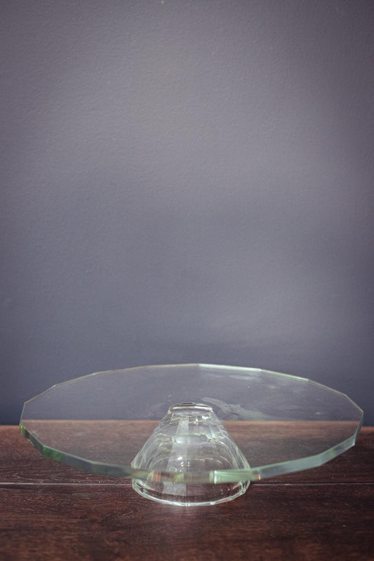 Oleg Cassini Crystal 13" Cake Stand - Vintage Cake Stand