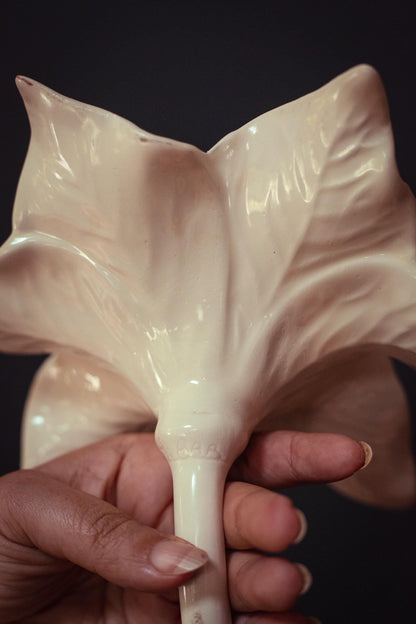 Poinsettia Shaped Bud Vase - Vintage Ceramic Floral Vase