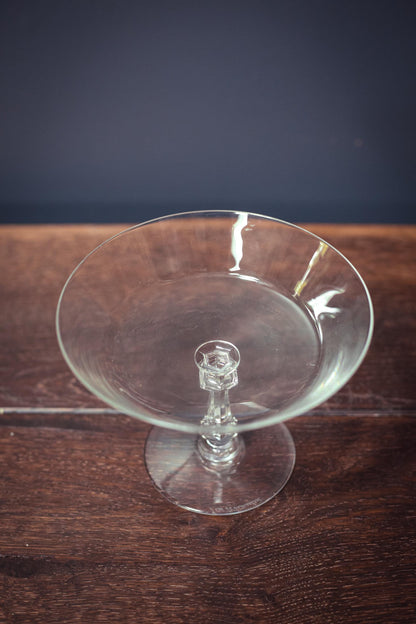 Val St Lambert Crystal Compote Bowl - Vintage Crystal Concerto Compote