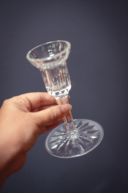 Pair of Waterford Carina Eileen Crystal Candle Holders - Vintage 6" Crystal Candle Bases