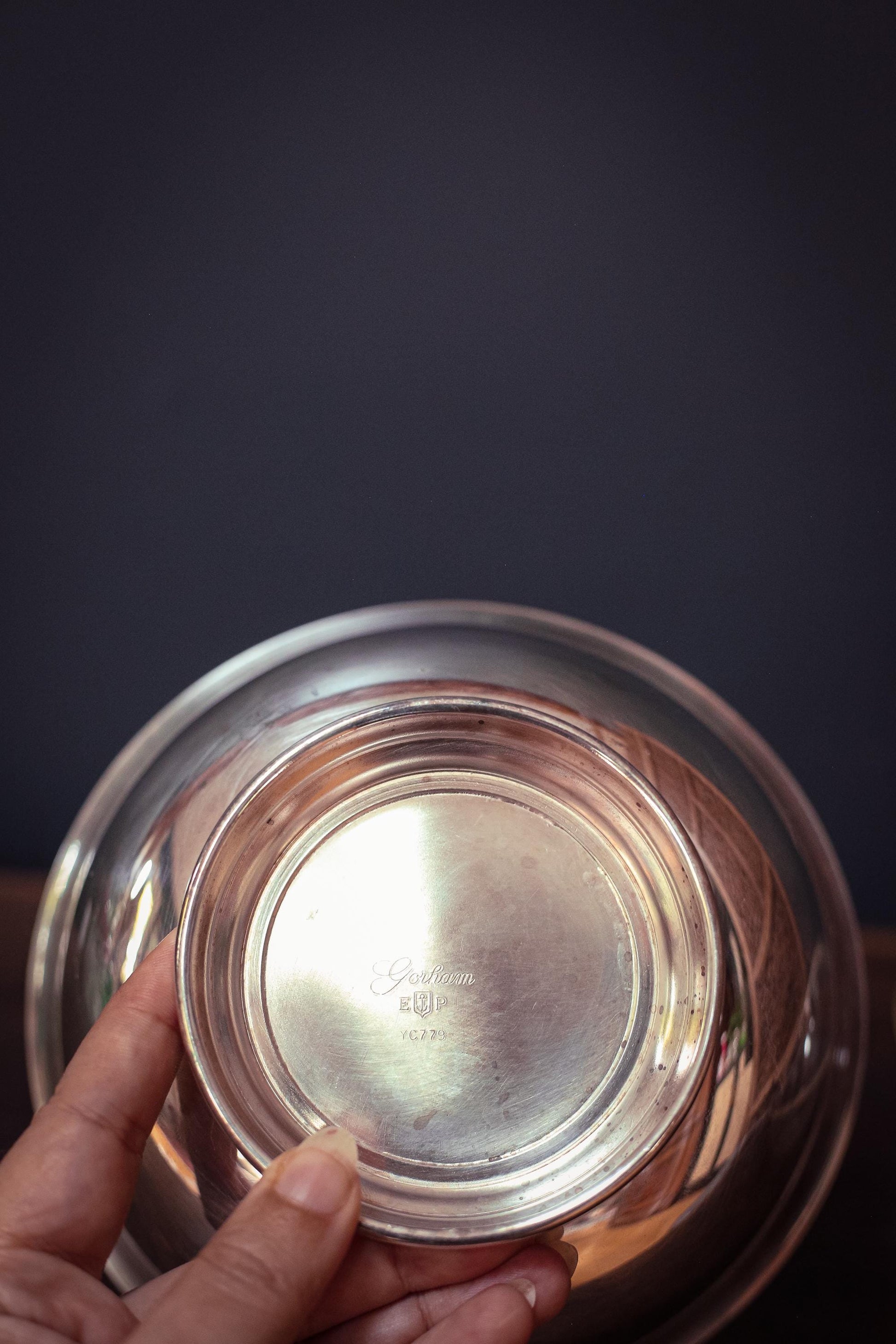 Gorham EP Silver Footed Bowl with Liner - Vintage Silverplate Bowl