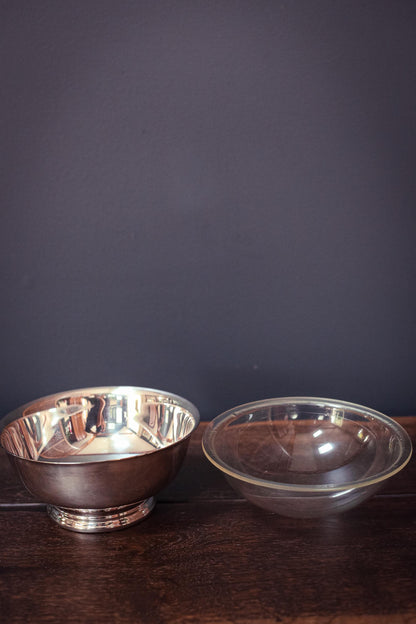 Gorham EP Silver Footed Bowl with Liner - Vintage Silverplate Bowl