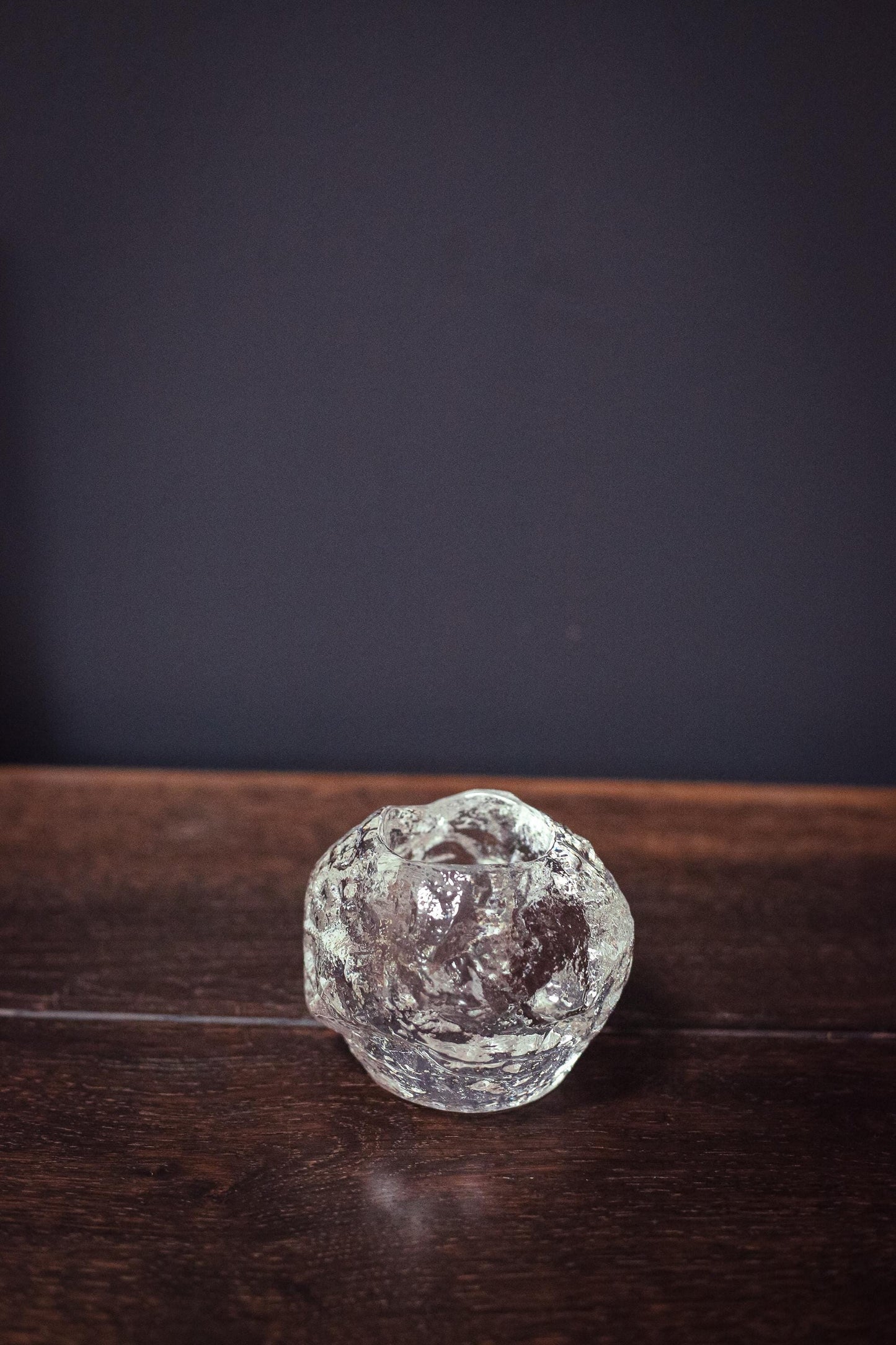 Kosta Boda Medium Snowball Votive Candle Holder - Vintage Ann Wolf Swedish Glass Candle Holder