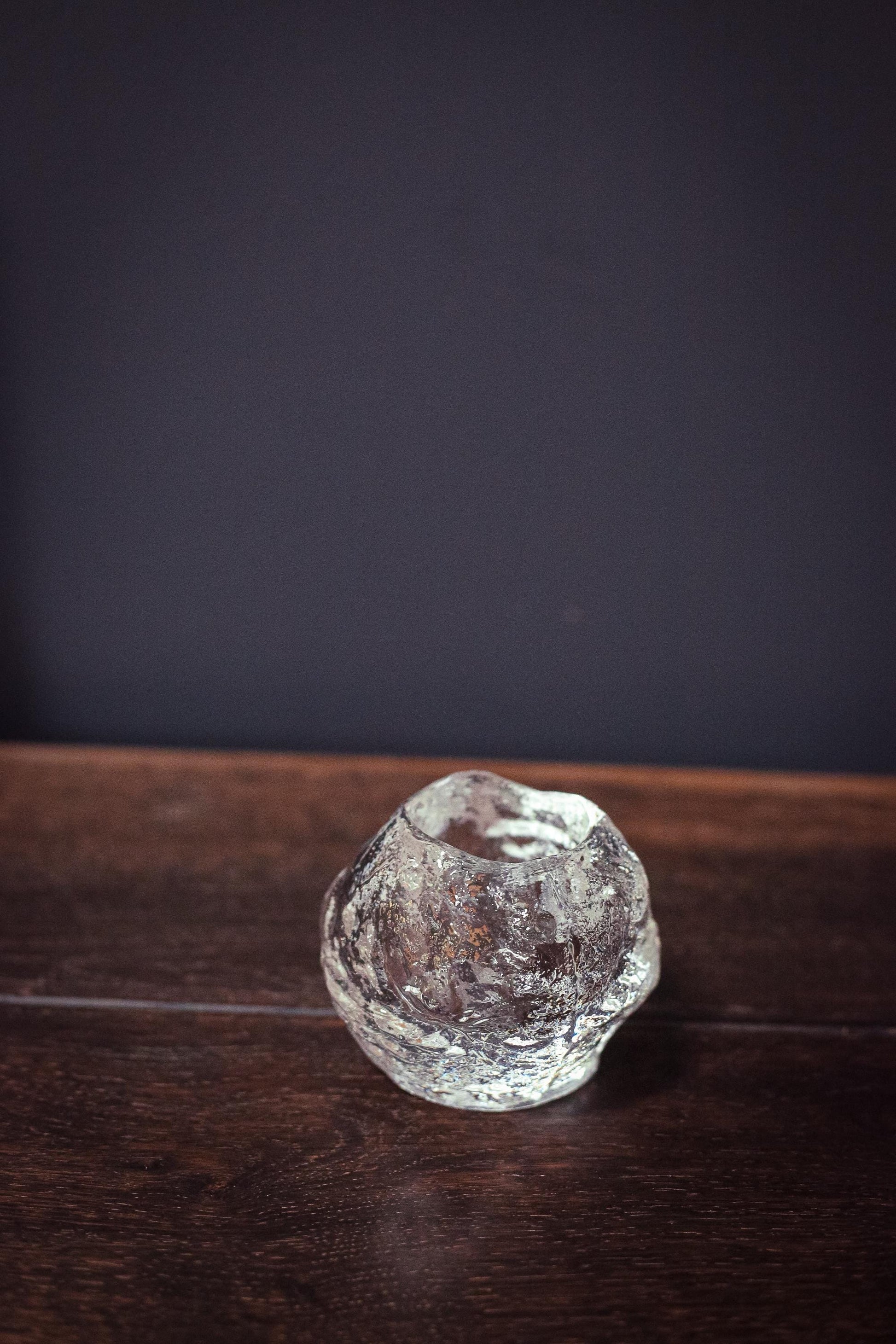 Kosta Boda Medium Snowball Votive Candle Holder - Vintage Ann Wolf Swedish Glass Candle Holder