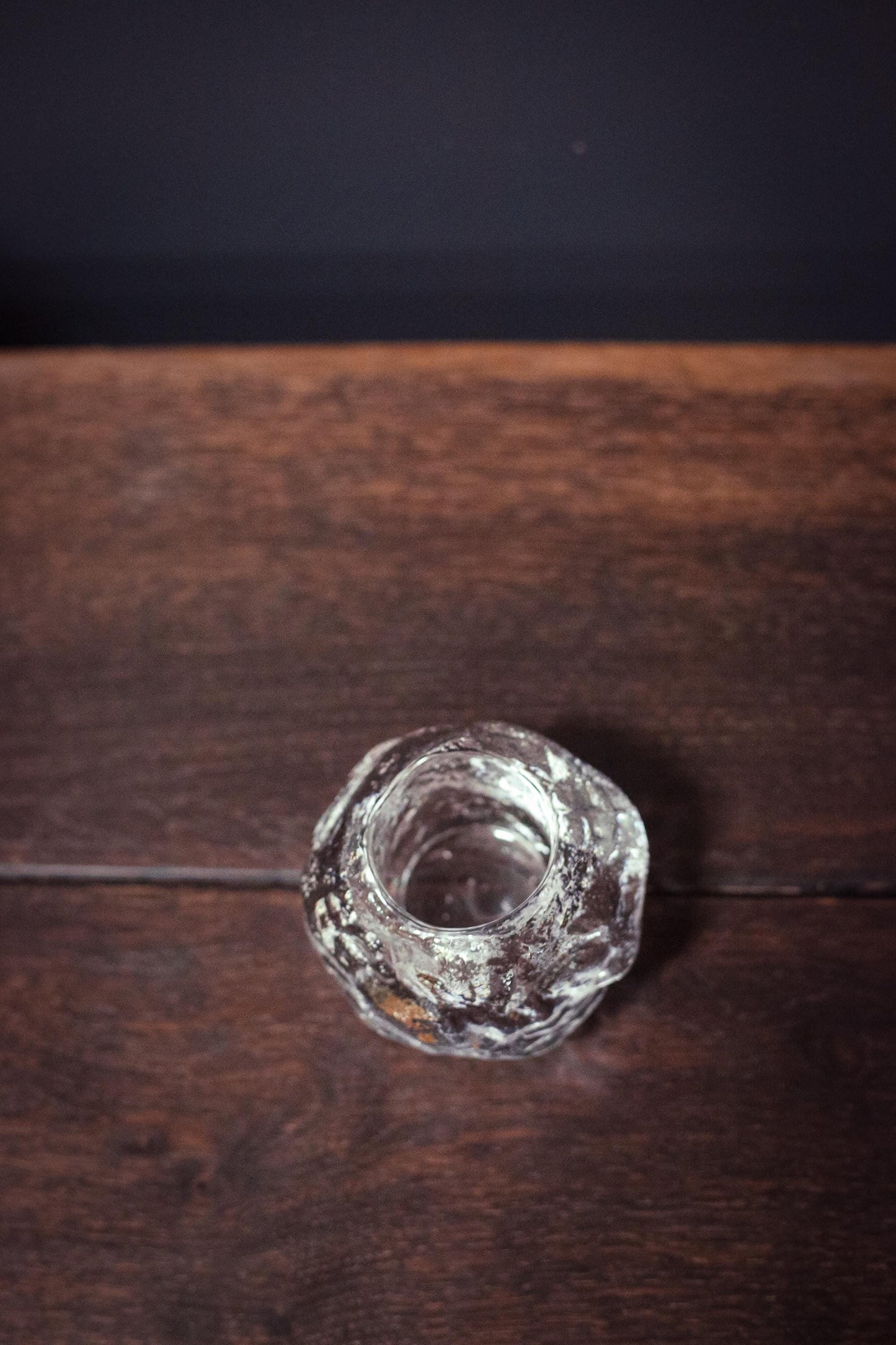 Kosta Boda Medium Snowball Votive Candle Holder - Vintage Ann Wolf Swedish Glass Candle Holder