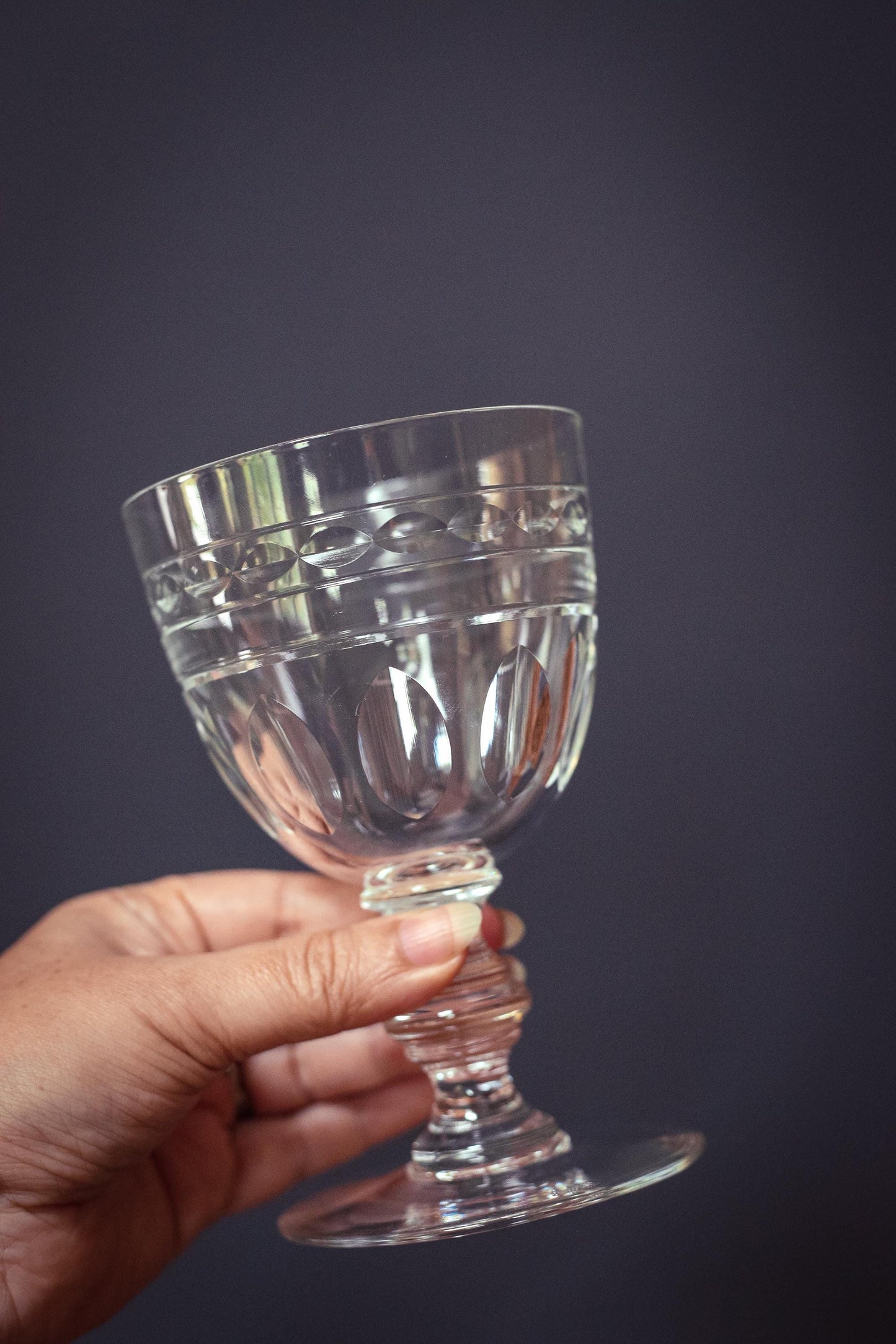 Pair of Tiffin-Franciscan Liege Crystal Goblets - Vintage Crystal Glassware/Stemware