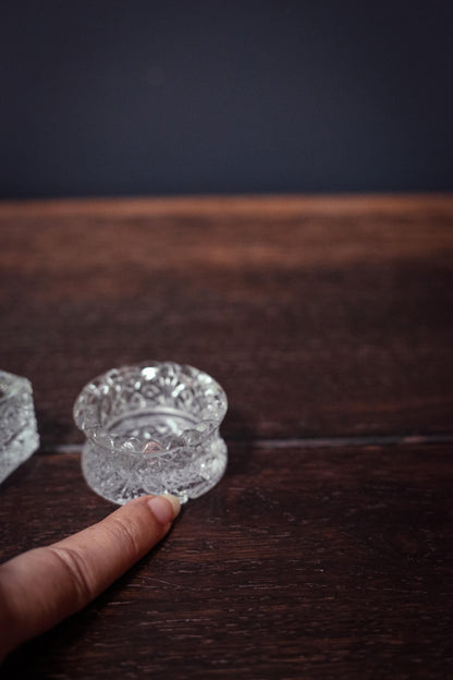Trio of Mismatched Personal Salt Cellars *with flaws - Vintage Set of Pinch Bowls