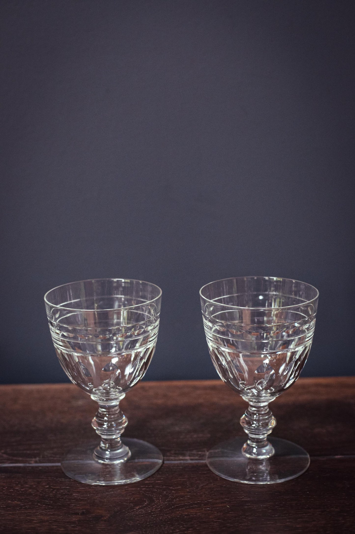 Pair of Tiffin-Franciscan Liege Crystal Goblets - Vintage Crystal Glassware/Stemware