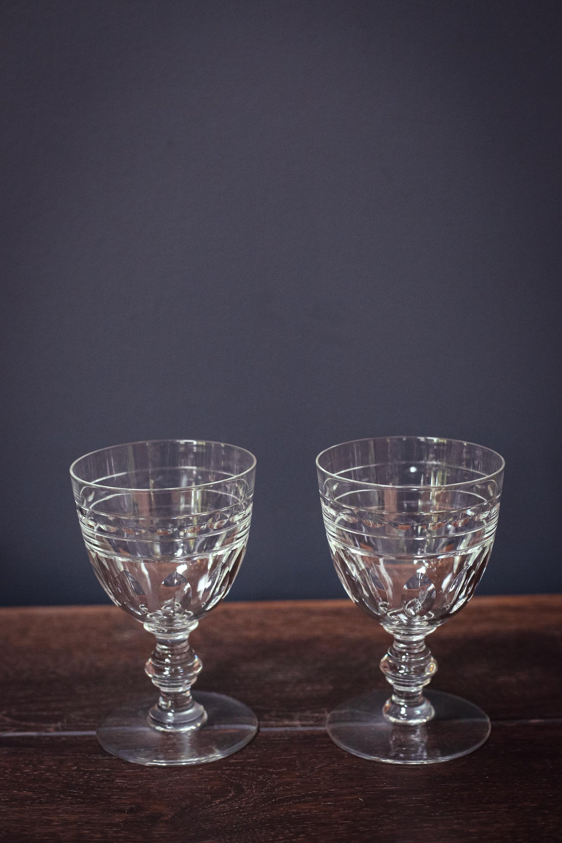 Pair of Tiffin-Franciscan Liege Crystal Goblets - Vintage Crystal Glassware/Stemware