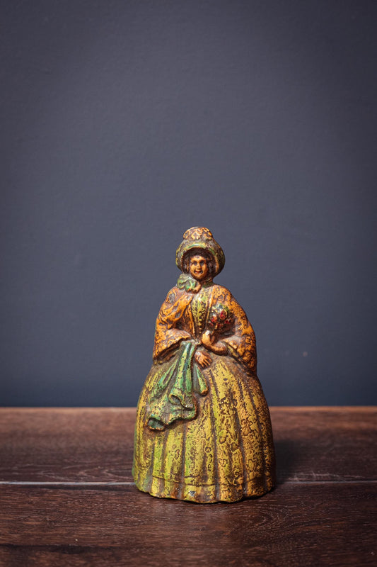 Antique Hubley Colonial Dame Doorstop - Vintage Cast Iron Doorstop