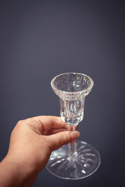 Pair of Waterford Carina Eileen Crystal Candle Holders - Vintage 6" Crystal Candle Bases