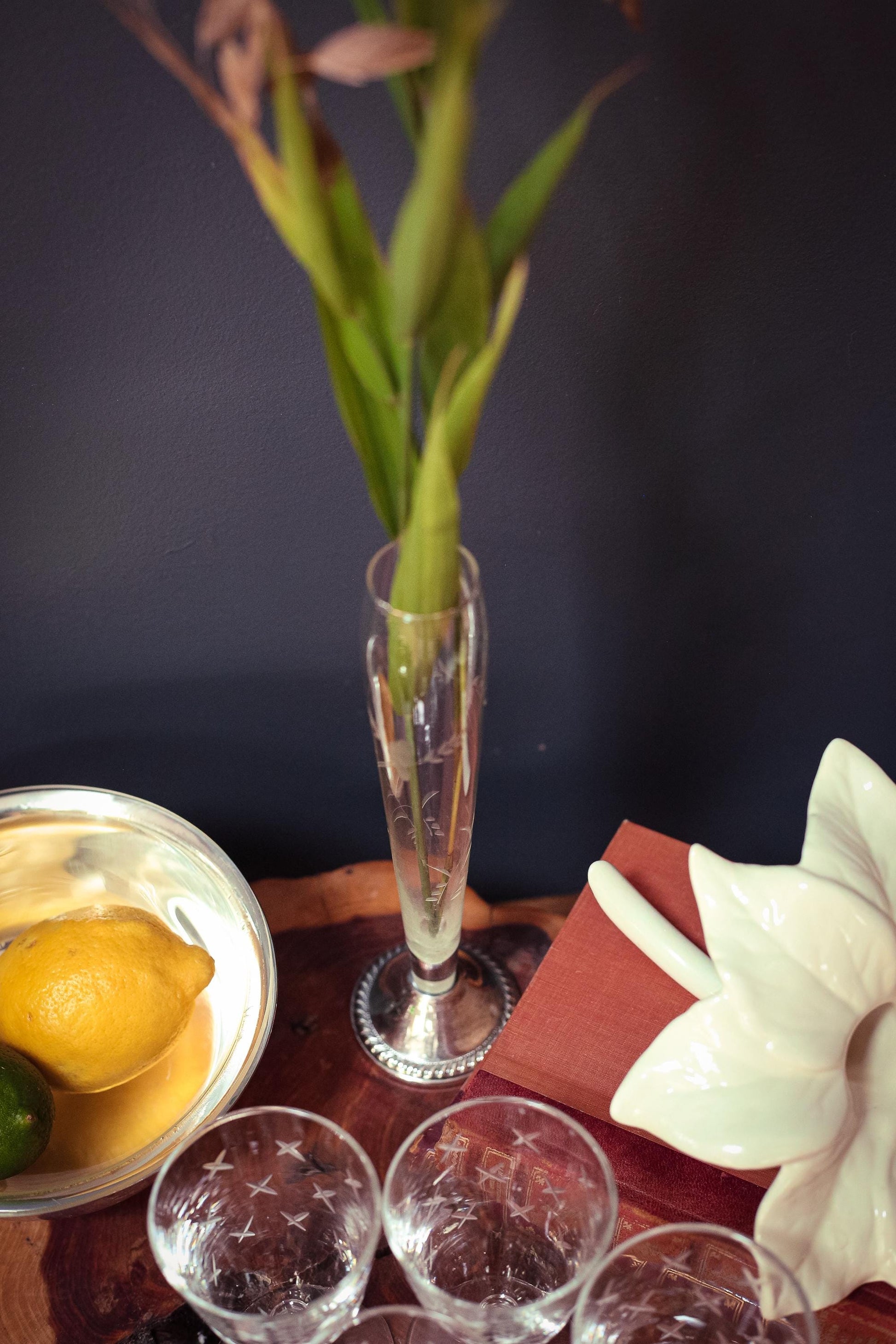 Crystal and Weighted Sterling Duchin Silver Vase - Vintage Weighted Sterling Vase