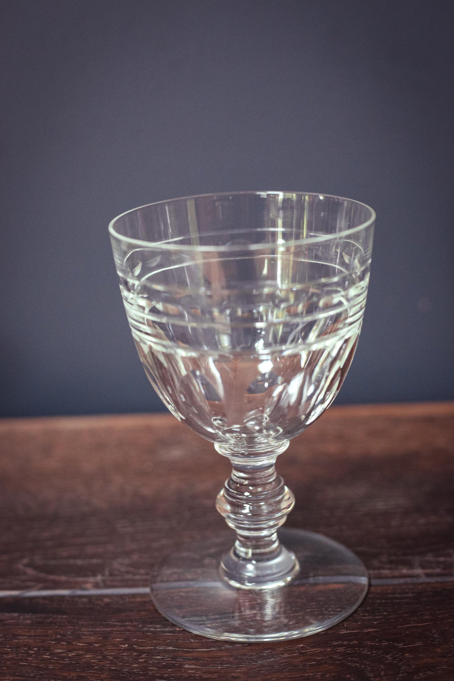 Pair of Tiffin-Franciscan Liege Crystal Goblets - Vintage Crystal Glassware/Stemware